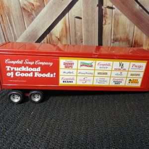 VTG Cambell Soup Company, ERTL Red semi Trailer~metal~nice shape~Man cave